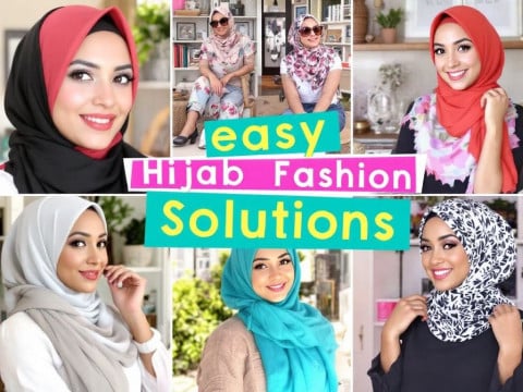 حلول سهلة لموضة الحجاب
