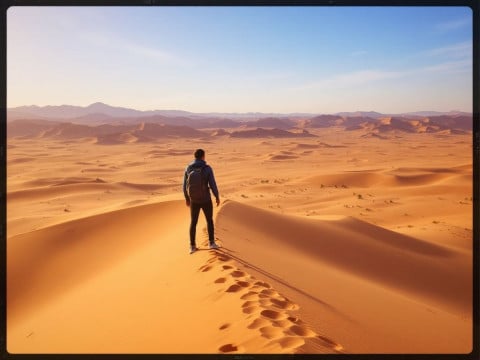 توازن المشي في الصحراء