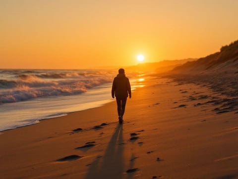 توازن المشي على الرمال