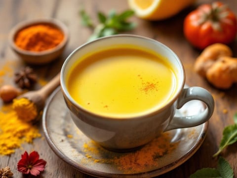 حليب الكركم