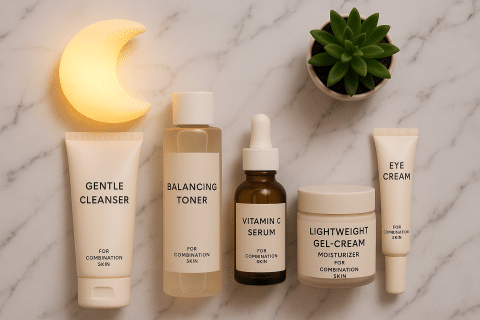 روتين العناية اليلي للبشرة المختلطة في 7 خطواط